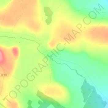 Carte topographique Lövlund, altitude, relief