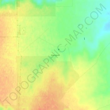 Carte topographique Wareland, altitude, relief