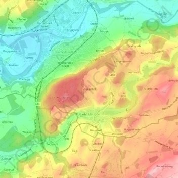 Carte topographique Sonnenhof, altitude, relief