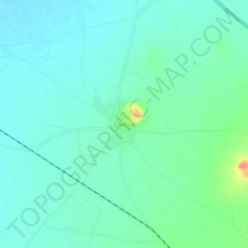 Carte topographique Chotila, altitude, relief