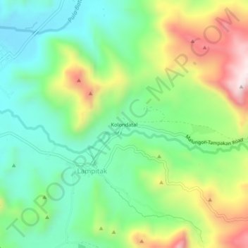 Carte topographique Kolondatal, altitude, relief