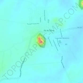 Carte topographique Serra do Leão, altitude, relief