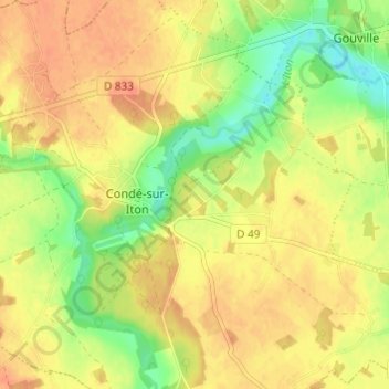 Carte topographique All des Artisans, altitude, relief