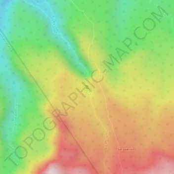 Carte topographique Catarata Chindama, altitude, relief