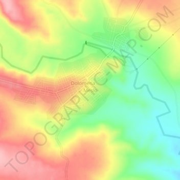 Carte topographique Meslo, altitude, relief