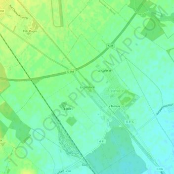 Carte topographique La Distillerie, altitude, relief