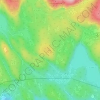 Carte topographique Granåsen, altitude, relief