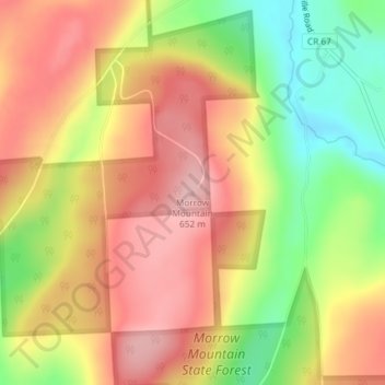 Carte topographique Morrow Mountain, altitude, relief