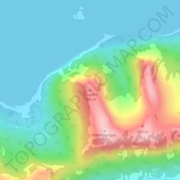 Carte topographique Laupen, altitude, relief