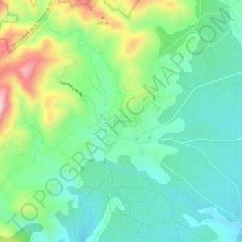 Carte topographique Rosell, altitude, relief