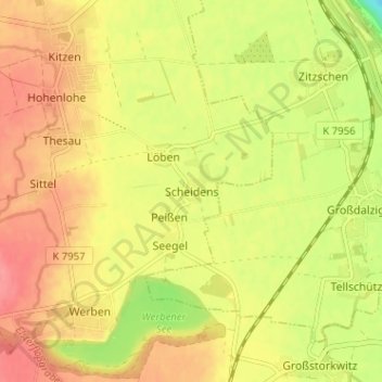 Carte topographique Scheidens, altitude, relief