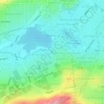 Carte topographique Solo, altitude, relief