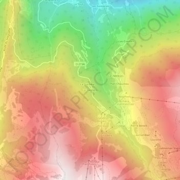 Carte topographique La Torelière, altitude, relief