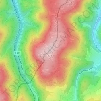 Carte topographique Hoher Eimberg, altitude, relief