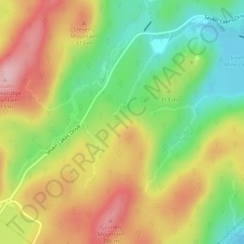 Carte topographique Palisades Interstate Park, altitude, relief