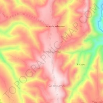 Carte topographique Tambobamba, altitude, relief