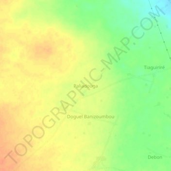 Carte topographique Paliadouga, altitude, relief