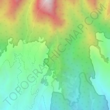 Carte topographique Gunung Emas, altitude, relief