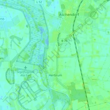 Carte topographique Nienhaus, altitude, relief