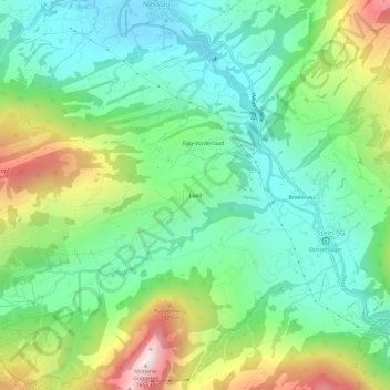 Carte topographique Laad, altitude, relief