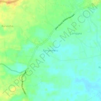 Carte topographique Ranomeeto, altitude, relief