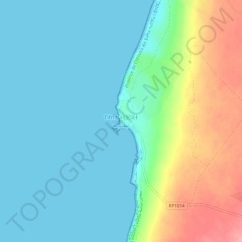 Carte topographique Tifnit, altitude, relief