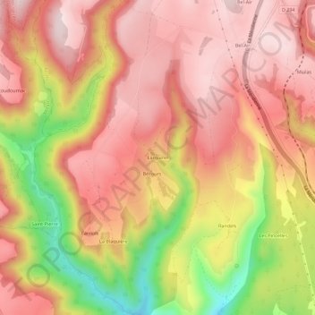 Carte topographique Larquinel, altitude, relief
