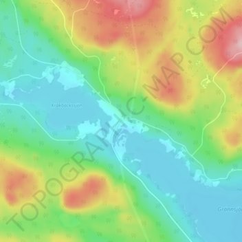 Carte topographique Knoppe, altitude, relief