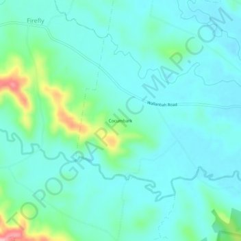 Carte topographique Cocumbark, altitude, relief