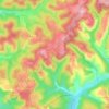 Carte topographique Les Tardieux, altitude, relief