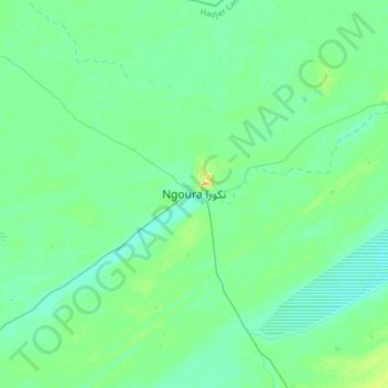 Carte topographique Ngoura, altitude, relief