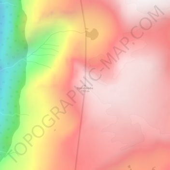 Carte topographique Strandanibba, altitude, relief