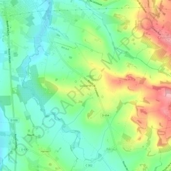 Carte topographique La Guinle, altitude, relief