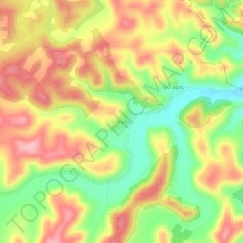 Carte topographique Aran, altitude, relief