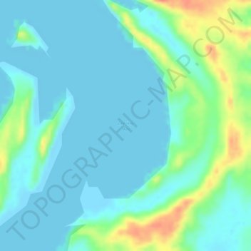 Carte topographique Leering Bay, altitude, relief