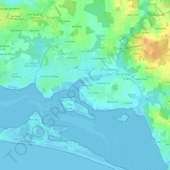 Carte topographique Sébastopol, altitude, relief