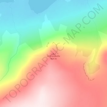 Carte topographique la Grenouille, altitude, relief
