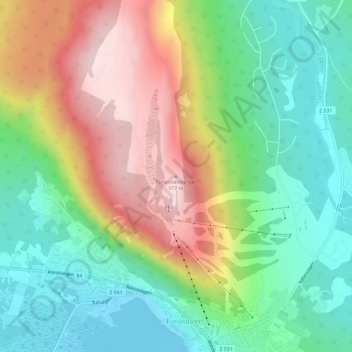 Carte topographique Funäsdalsberget, altitude, relief