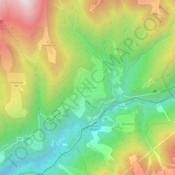 Carte topographique Davos Wiesen, altitude, relief