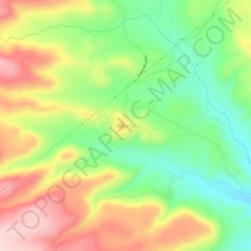 Carte topographique Kilistra, altitude, relief
