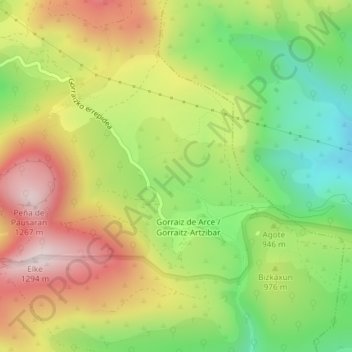Carte topographique Libran, altitude, relief
