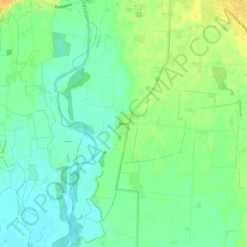 Carte topographique Barco, altitude, relief