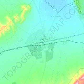 Carte topographique Sened, altitude, relief