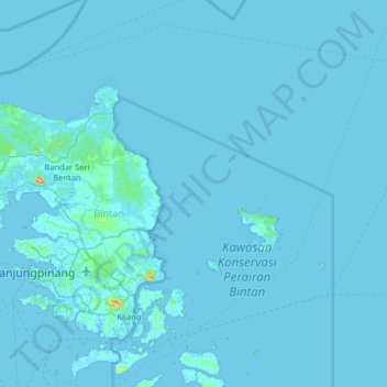Carte topographique Nikoi Island, altitude, relief