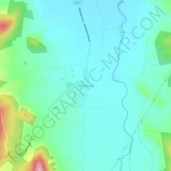 Carte topographique Whitfield, altitude, relief