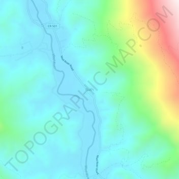 Carte topographique Ruth, altitude, relief