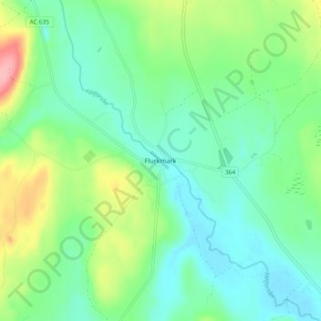 Carte topographique Flurkmark, altitude, relief
