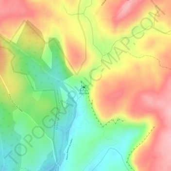 Carte topographique Buraco do Padre, altitude, relief