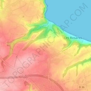 Carte topographique Saint-Eloy, altitude, relief