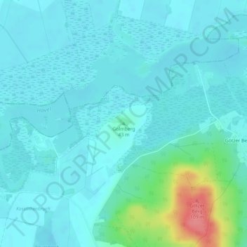 Carte topographique Golmberg, altitude, relief